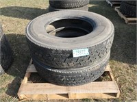 (2) Michelin 275/80R22.5 Tires #
