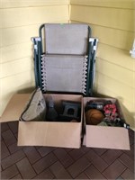 Chair And Contents Of Boxes