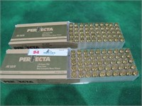 100 ROUNDS 40 CAL S&W PERFECTA 170 GRAIN