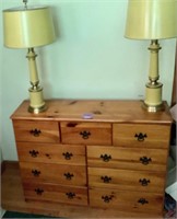 Pine Chest and Groovy Lamps