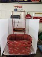 SHOPPING BASKET RACK WITH 5 BASKETS