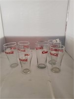 6 COCA COLA GLASSES