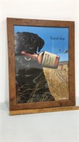 Maker’s Mark Bourbon Whisky-Good Dog-wood framed