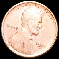 1911-D Lincoln Wheat Penny CLOSELY UNC