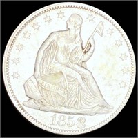1858 Seated Liberty Half Dollar LIGHTLY CIRCULATED