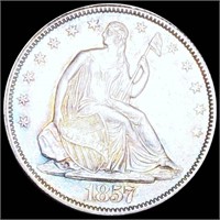 1857 Seated Liberty Half Dollar UNCIRCULATED