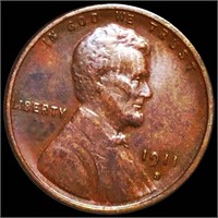 1911-S Lincoln Wheat Penny NEARLY UNC