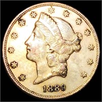 1889-S $20 Gold Double Eagle UNCIRCULATED