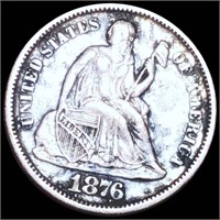 1876-S Seated Liberty Dime XF