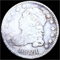 1821 Capped Bust Dime NICELY CIRCULATED