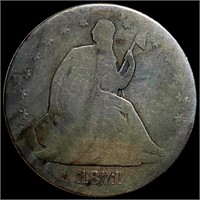 1871-CC Seated Liberty Half Dollar NICELY CIRC