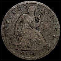 1863-S Seated Half Dollar NICELY CIRCULATED