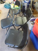 Black padded chairs