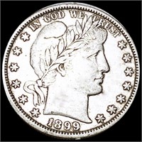 1899 Barber Silver Half Dollar LIGHTLY CIRCULATED