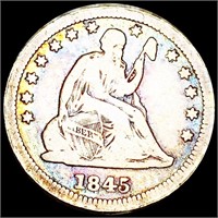 1845 Seated Liberty Quarter NICELY CIRCULATED