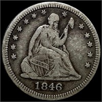 1846 Seated Liberty Quarter NICELY CIRCULATED