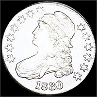 1830 Capped Bust Half Dollar NEARLY UNCIRCULATED