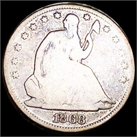 1868 Seated Liberty Half Dollar NICELY CIRCULATED