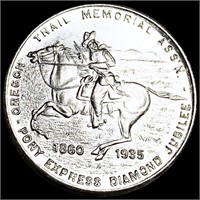 1935 Pony Express Diamond Jubilee Token UNC