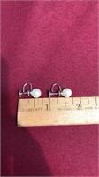 Faux Pearl .925 earrings 2g