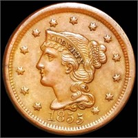 1855 Braided Hair Large Cent UNCIRCULATED