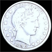 1896-O Barber Silver Quarter NICELY CIRCULATED