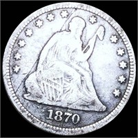 1870 Seated Liberty Quarter NICELY CIRCULATED