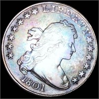 1801 Draped Bust Silver Dollar LIGHTLY CIRCULATED