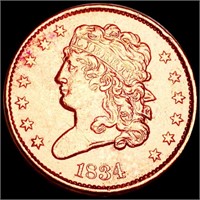 1834 Classic Head Half Cent UNC RED