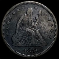 1876 Seated Liberty Quarter LIGHTLY CIRCULATED