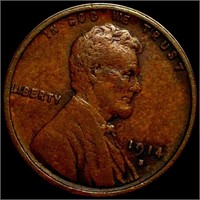 1914-S Lincoln Wheat Penny ABOUT UNC