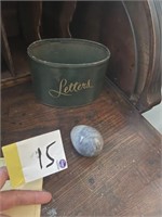 Old letters box, egg