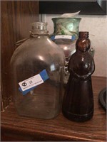 (2) Vintage Decorative Glass Bottles
