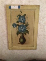 Floral Art on Wood 12x18