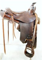 Custom Fallis Leather Tooled endurance Saddle
