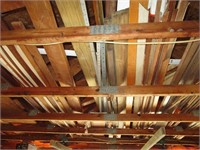 All Lumber, In Garage Rafters & Attic Above Rooms