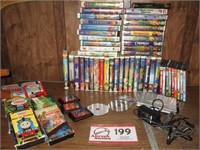 VHS Tapes & Portable DVD Player