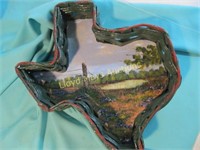 Toll Painted Bluebonnet Texas Wicker Basket