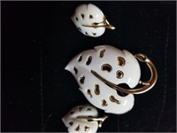 Brooch w/clip on earring set