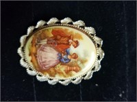 Courting Couple Brooch