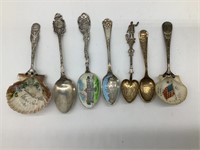 7 Sterling World's Fairs & Expos Souvenir spoons