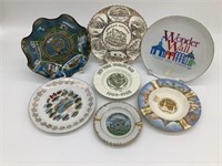 7 World's Fairs & Expos Souvenir Plates & Ash Tray