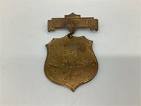 1892 World's Fair Brass Lapel Pin/Badge