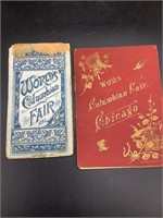 1893 Chicago World's Fair 2 Fold-out Photo Albums