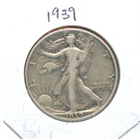 1939 Walking Liberty Silver Half Dollar