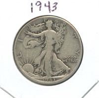 1943 Walking Liberty Silver Half Dollar