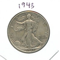 1943 Walking Liberty Silver Half Dollar