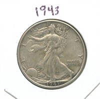 1943 Walking Liberty Silver Half Dollar