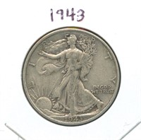 1943 Walking Liberty Silver Half Dollar