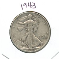 1943 Walking Liberty Silver Half Dollar